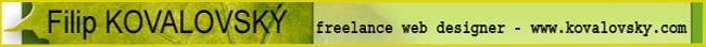 Filip Kovalovský - freelance web designer and programmer